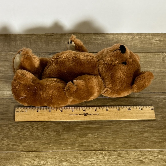 Vintage Dakin 12" Jointed Brown Teddy Bear Plush Stuffed Animal Poseable 1981 - Picture 3 of 6